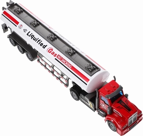 Vaguelly Toy Semi Trucks Boys Car Model Toy Sliding Trailer Realistic Container Truck
