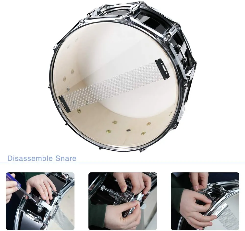 Vangoa Snare Drum Set for Kids 14 Inch 10 Lugs