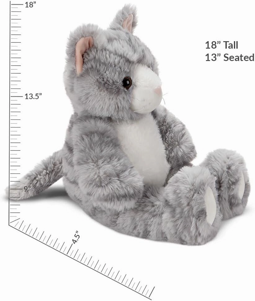Vermont Teddy Bear Stuffed Kitten - Oh So Soft Kitty Cat Stuffed Animal, Plush Toy, Gray, 18 Inch
