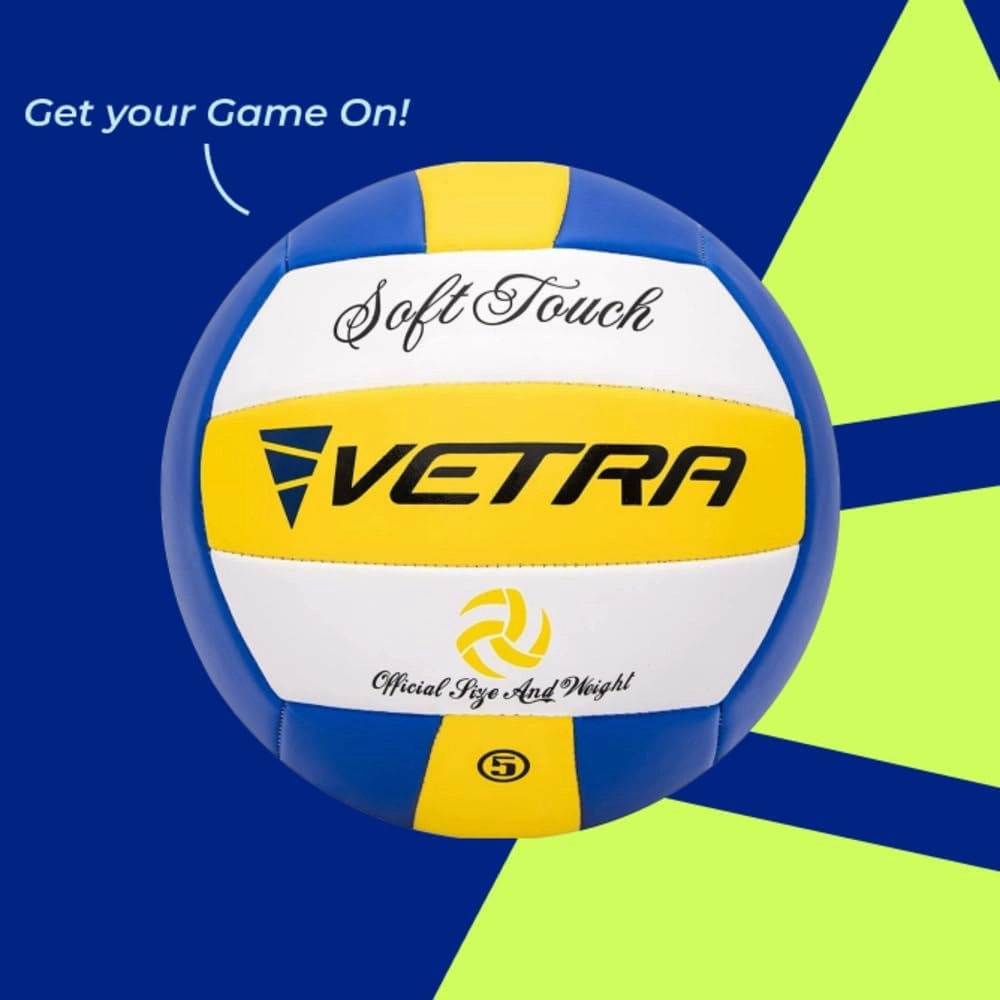 VETRA Premium, Soft Touch Volleyball, Official Size 5, Super Soft Volleyball Training Equipment for Professional & Recreational Use Practice, Sports & Outdoor, Kids, Teen Girls & Boys, Women & Men