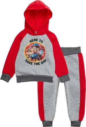 Viacom Paw Patrol Toddler Boys Hoodie and Pants Set – 2-Piece Clothing Outfit featuring Chase, Marshall (Multi, 4T)