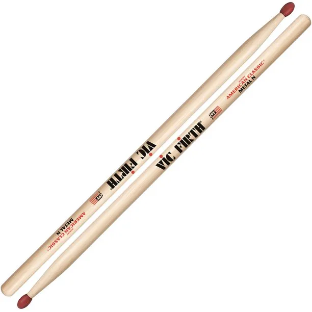 Vic Firth American Classic Hickory Drumstick Nylon Tip- CMN Classic Metal