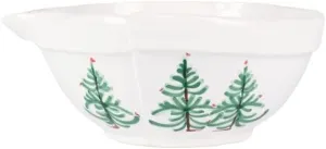 Vietri Lastra Holiday Small Mixing Bowl - Handmade Stoneware Baking & Cooking Prep Dish, 32 oz