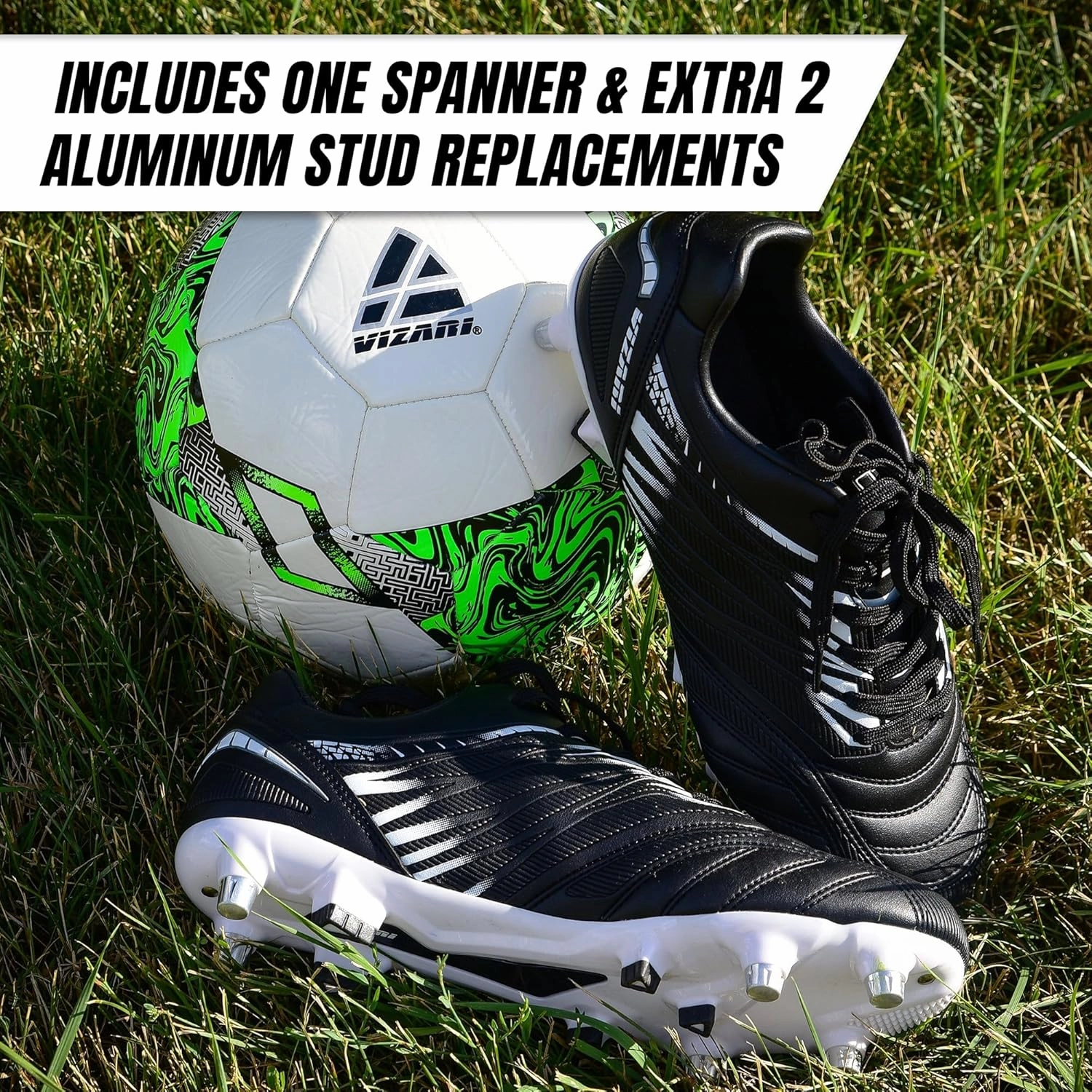 Vizari Men's Valencia SG Soft Ground Soccer Shoes/Cleats for Soft or Wet Playing Surfaces and Fields