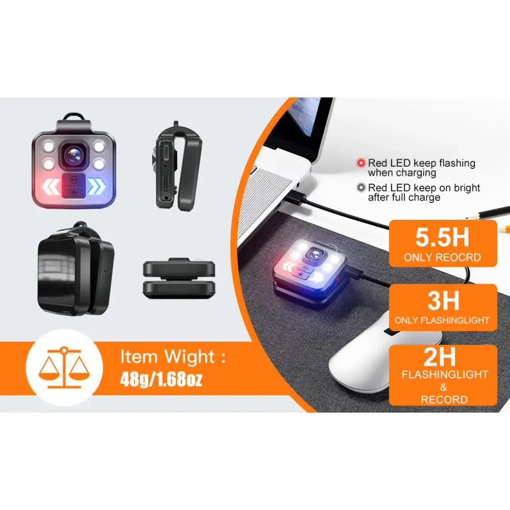 W8 Portable Led Flashlight Small Recording Camera for Self-protection