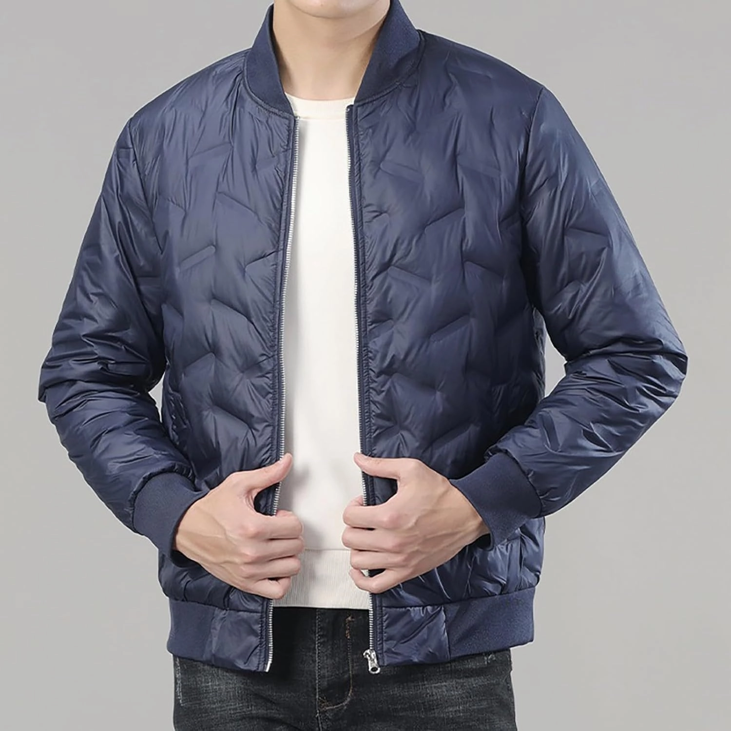 Warm Water Resistant Puffy Hooded Casual Loose Stand Up Collar Jacket with Removable Hood Packable Puffer Jacket
