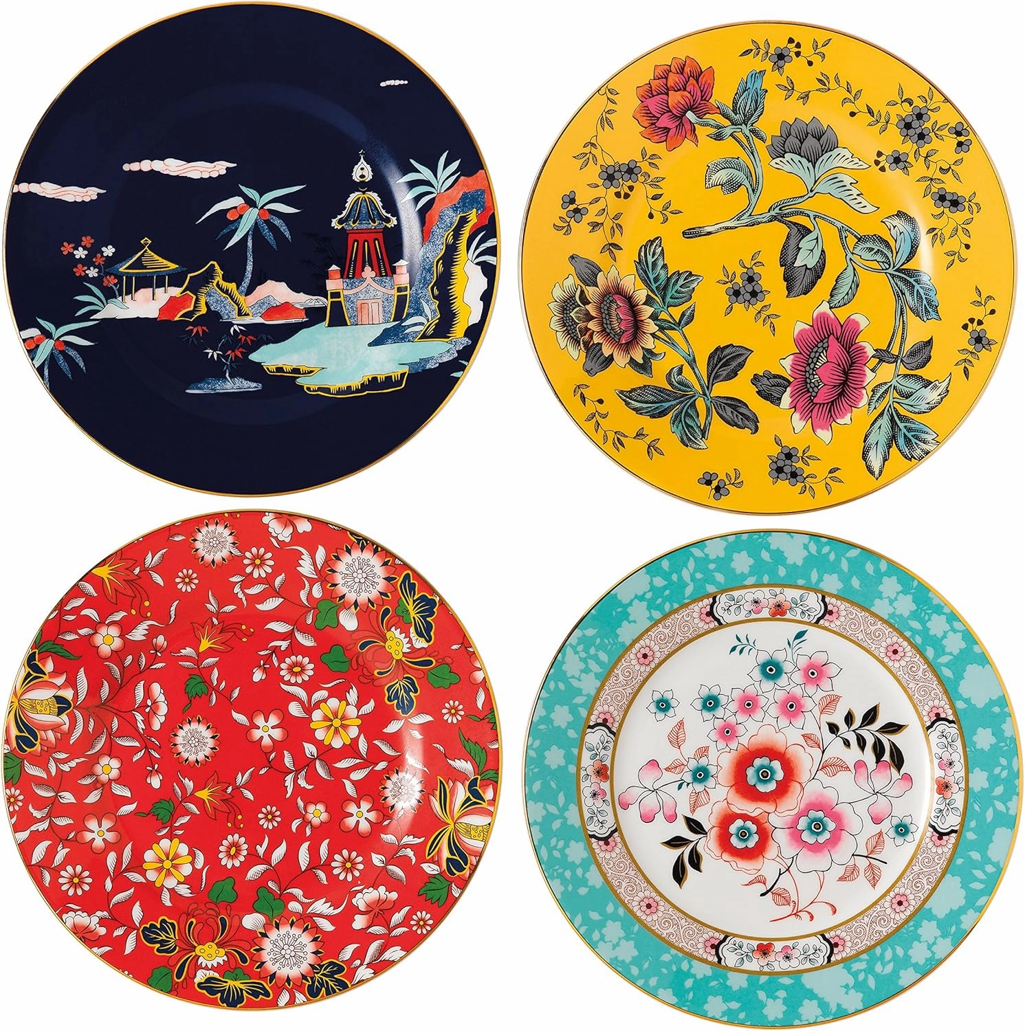 Wedgwood Wonderlust Plate 8 inch Plate Set of 4, multiple
