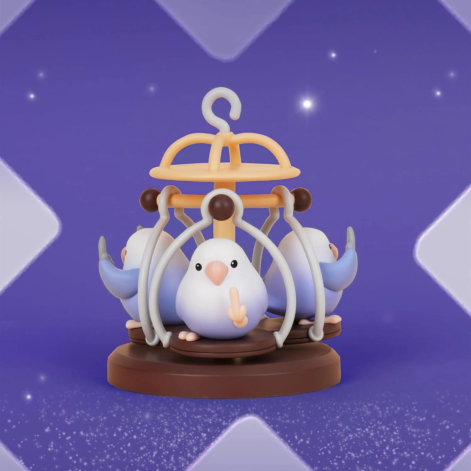 What's The Bird Love Bird Series3 Social Bidde Cute Blind Box Figures 6Pcs Collectible Toys Kawaii Birthday Gifts