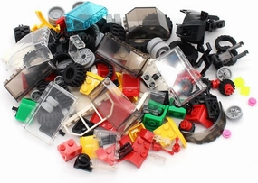 Wheels, Tires, and Axles Set - Building Bricks Block Compatible Major Brands - Steering Wheels, Windshields and Colorful Brick Building Chassis Pieces Education Wheels Set Toy for Boys Age 6  Gifts