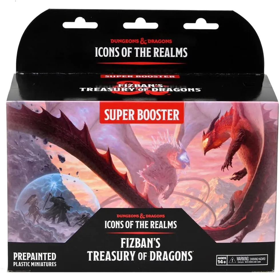 WizKids D&D Icons of The Realms: Fizban's Treasury of Dragons - Super Booster (Set22) - Contains 1 Huge Rare Figure, Pre-Painted, Pre-Assembled, Miniature, Dungeons & Dragons