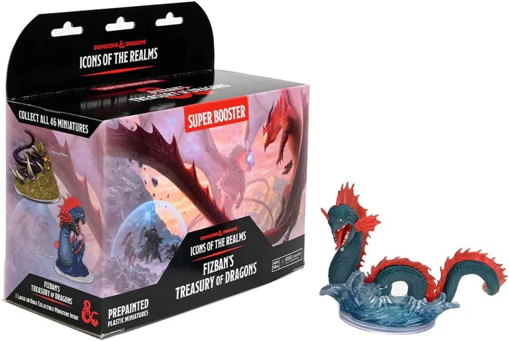 WizKids D&D Icons of The Realms: Fizban's Treasury of Dragons - Super Booster (Set22) - Contains 1 Huge Rare Figure, Pre-Painted, Pre-Assembled, Miniature, Dungeons & Dragons