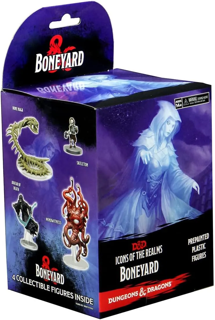 WizKids D&D Icons of The Realms Miniatures: Boneyard Booster 4 Count