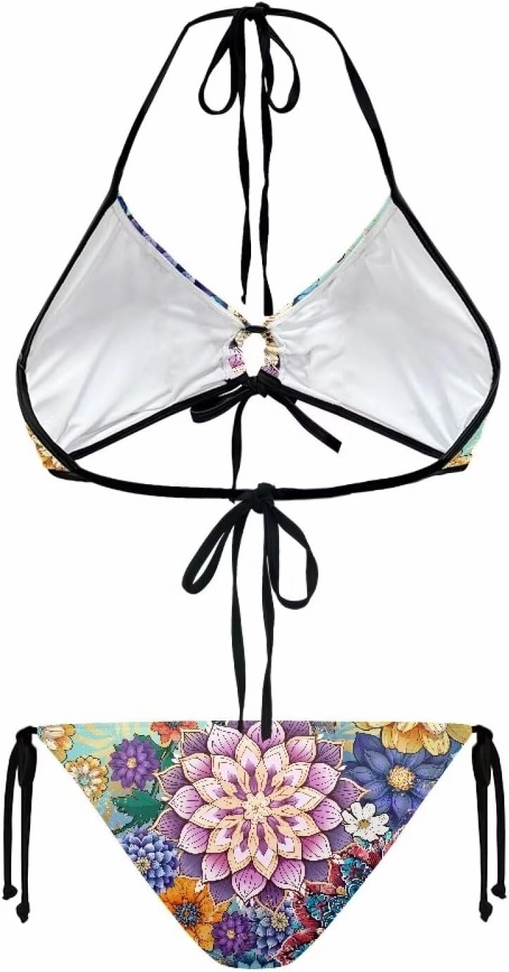 Womens Sexy Halter Bikini Set String Bathing Suit Teen Girls Swimming Suit 2 Piece Swimsuit