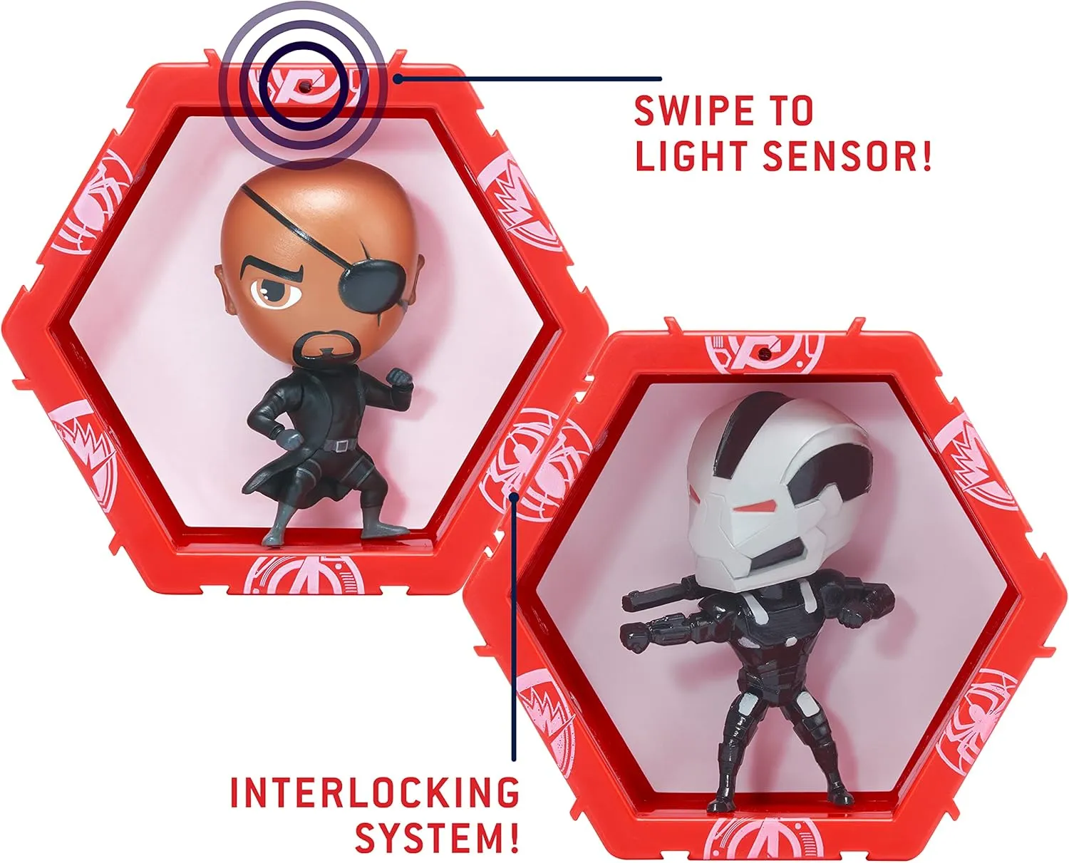 WOW! STUFF PODS Marvel Avengers Collection - War Machine| Superhero Toys Light-Up Bobble-Head Figure | Official Marvel Collectable Toys & Gifts | Number 212 in Series, Multicolor, 4 inches