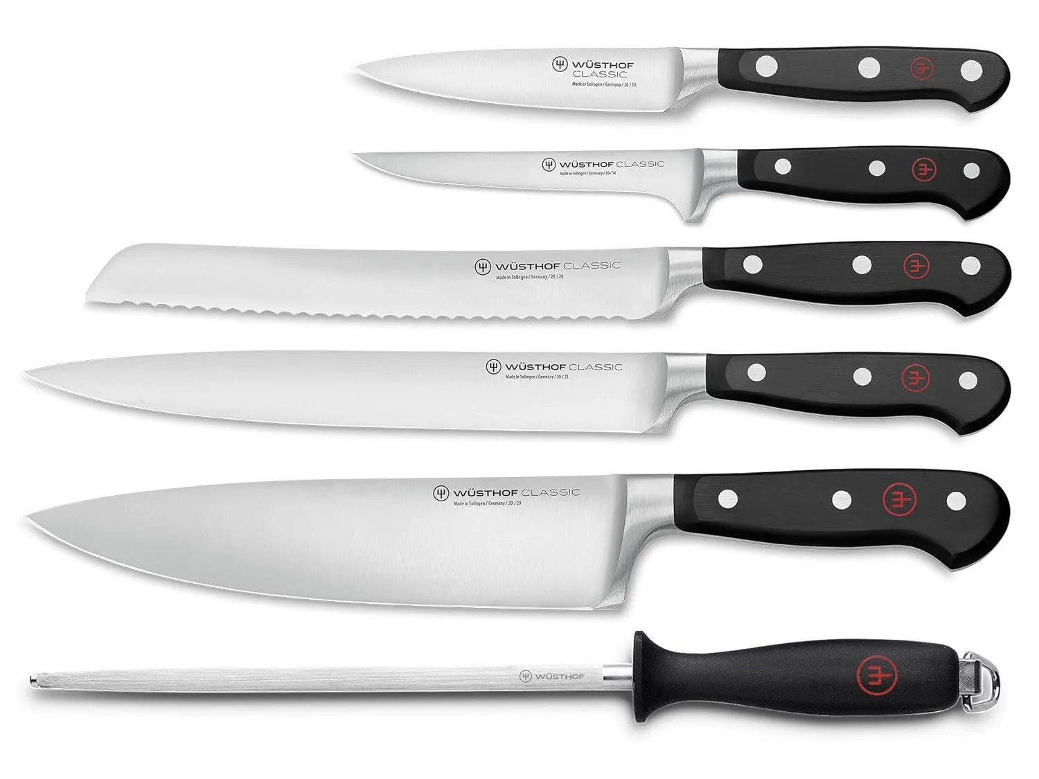 Wüsthof 1120160602 CLASSIC Six Piece Cook's Set 6, Black