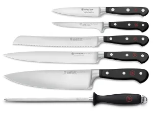 Wüsthof 1120160602 CLASSIC Six Piece Cook's Set 6, Black