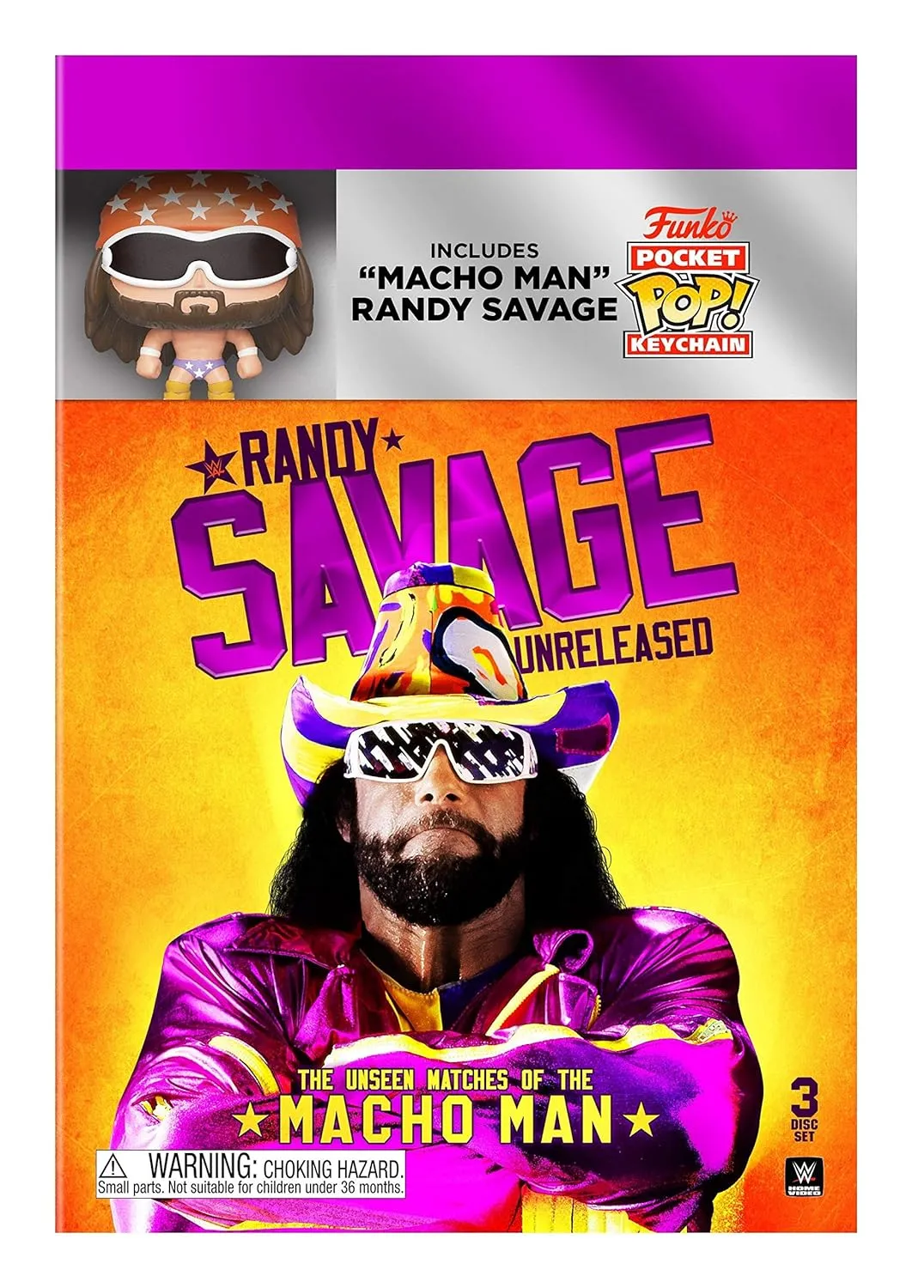 WWE: Randy Savage Unreleased: The Unseen Matches of The Macho Man (DVD) w/Randy Savage Mini Funko
