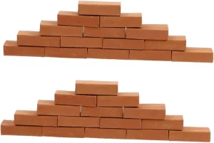 YARNOW 50pcs Miniature Bricks Tiny Building Blocks for DIY Dollhouses Creative Play Smooth Finish for Safe Hands Fun for Table Scenes and Model Architecture