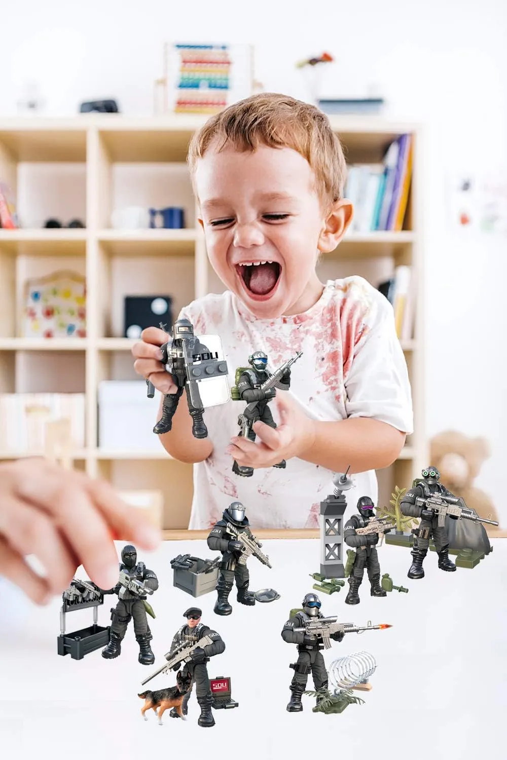YEIBOBO ! Special Forces Mini Action Figure with Military Weapons and Accessories (Flying Tigers Team XJ-822)