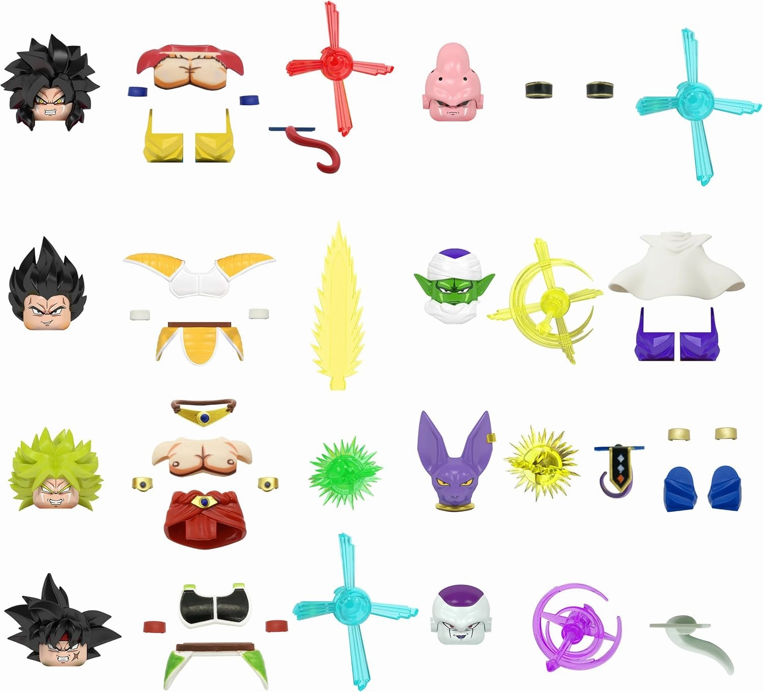 YJacuing 8PCS/Set Anime Mini Action Figures Cake Cupcake Toppers Building Toys with Accessories (DB II)