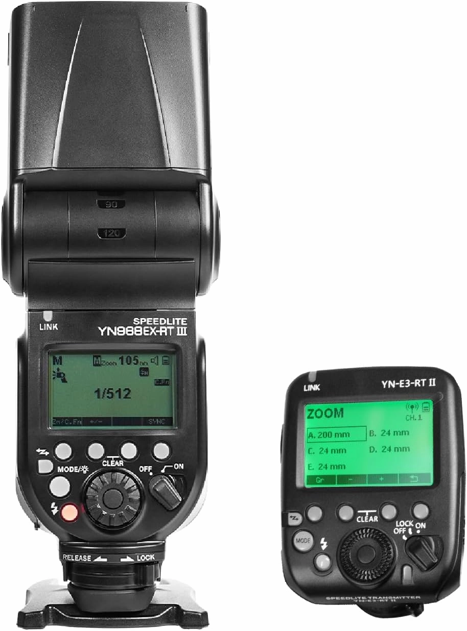 YONGNUO New YN968EX-RT III w/YN-E3-RT II, GN60 LED Wireless TTL Flash Speedlite and Wireless Transmitter for Canon Master TTL HSS