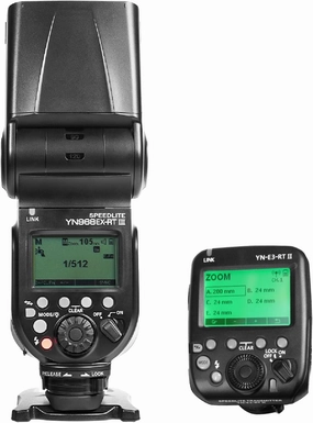 YONGNUO New YN968EX-RT III w/YN-E3-RT II, GN60 LED Wireless TTL Flash Speedlite and Wireless Transmitter for Canon Master TTL HSS