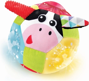 Yookidoo Baby Toys - Light Up Glow Plush Ball with Sounds - Lights N Music - Motion Activated Sensory Musical Stuffed Baby Toy Ball - Ages 3 Months  