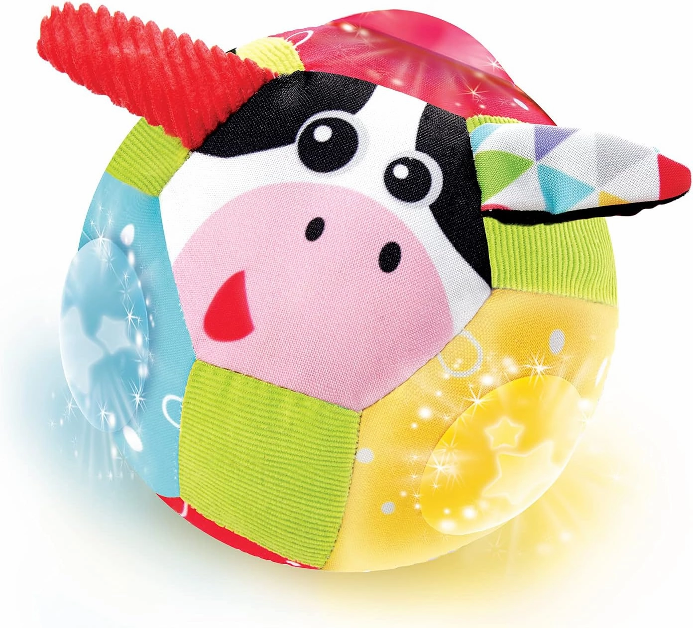 Yookidoo Baby Toys - Light Up Glow Plush Ball with Sounds - Lights N Music - Motion Activated Sensory Musical Stuffed Baby Toy Ball - Ages 3 Months  