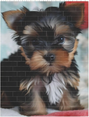 Yorkie Puppy Building Block Puzzle Personalized Building Bricks Block Puzzle Building Family Keepsake DIY Brick Block Puzzles Valentine's Day Gifts for Home Decor Brick Puzzle