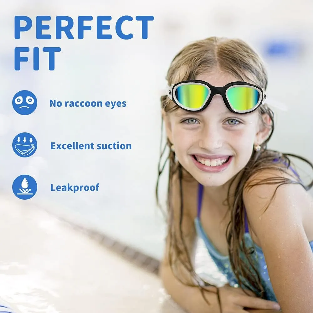 ZIONOR Kids Swim Goggles, G1 MINI UV Protection Anti-Fog Polarized Swimming Goggles for Age 6-14