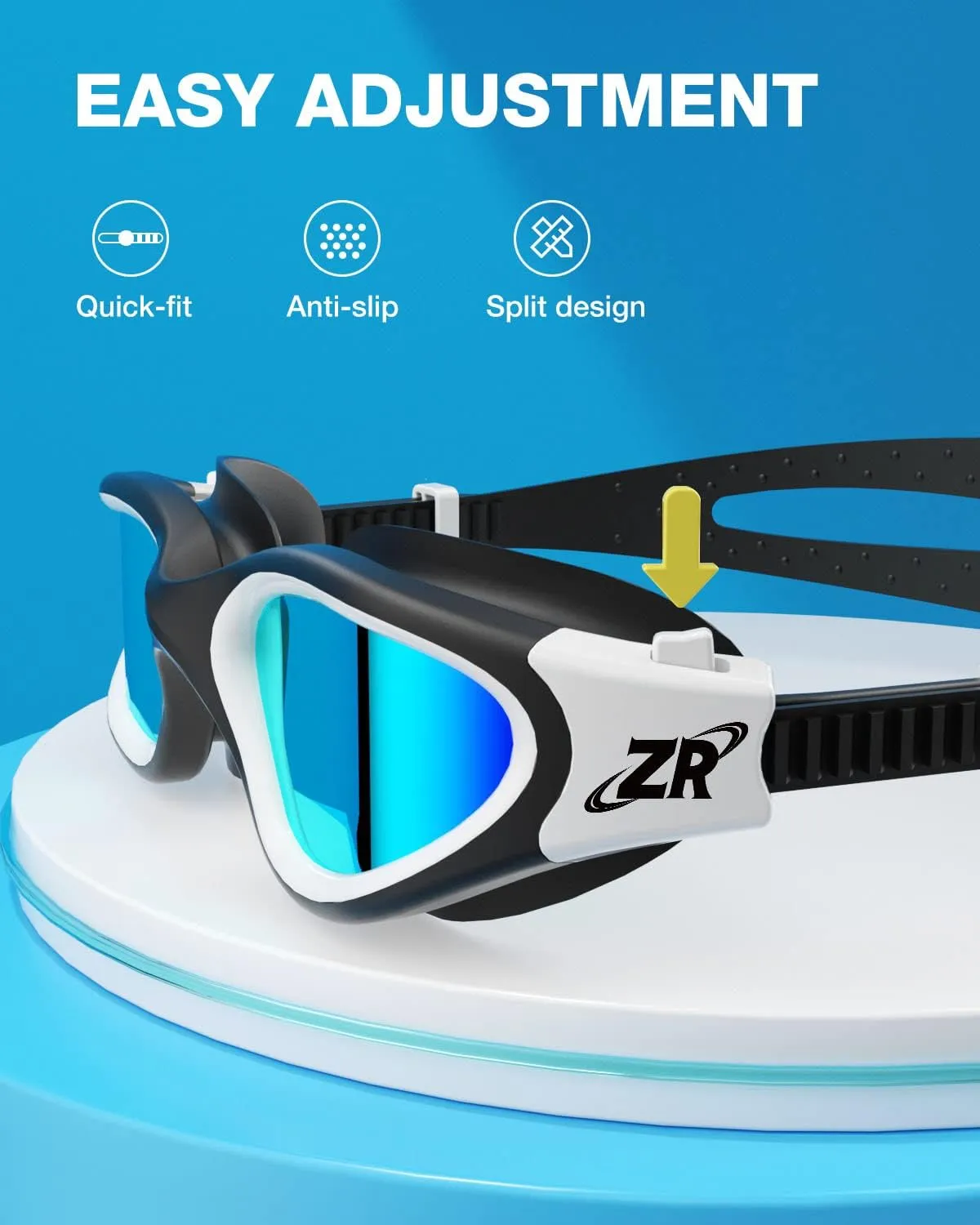 ZIONOR Kids Swim Goggles, G1 MINI UV Protection Anti-Fog Polarized Swimming Goggles for Age 6-14